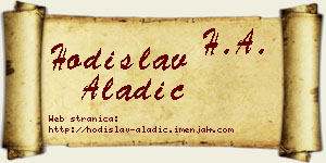 Hodislav Aladić vizit kartica